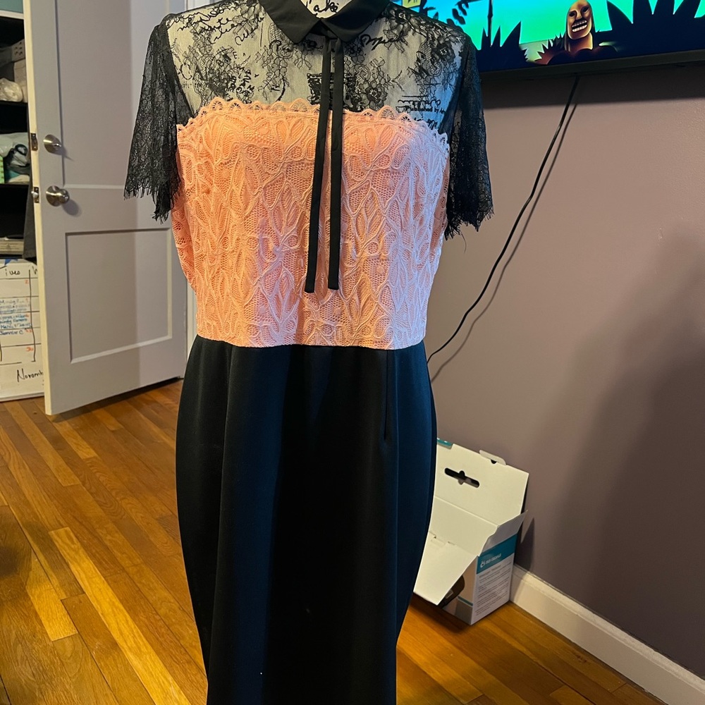 Pink & Black Cocktail Dress
